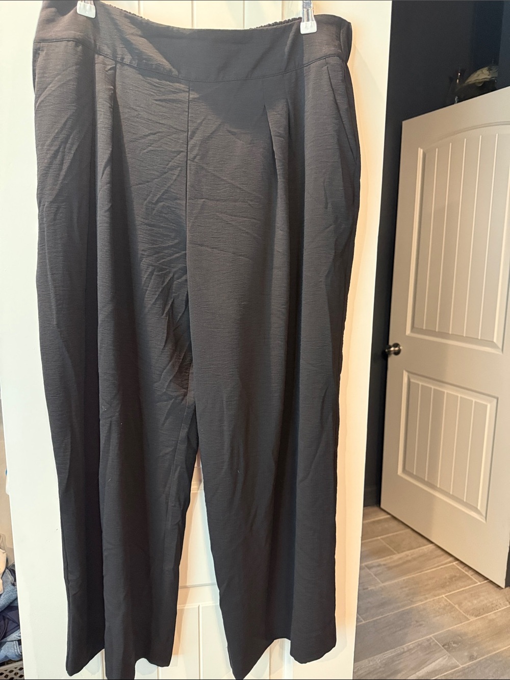 Nine West Charcoal Wide-Leg Trousers